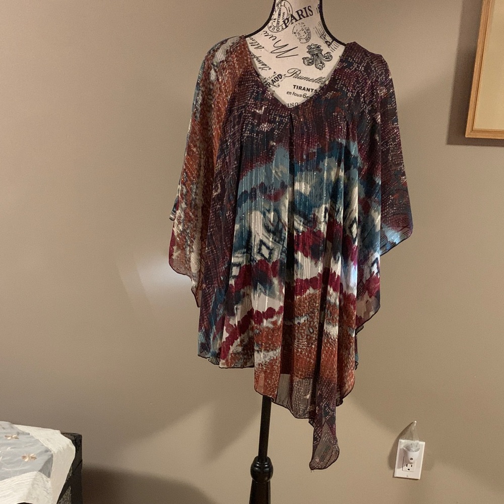 Tradition Multicolor Women's Top Size 1X,